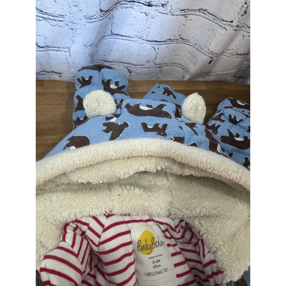 Baby Boden Blue Bear Print Bunting - Picture 7 of 8